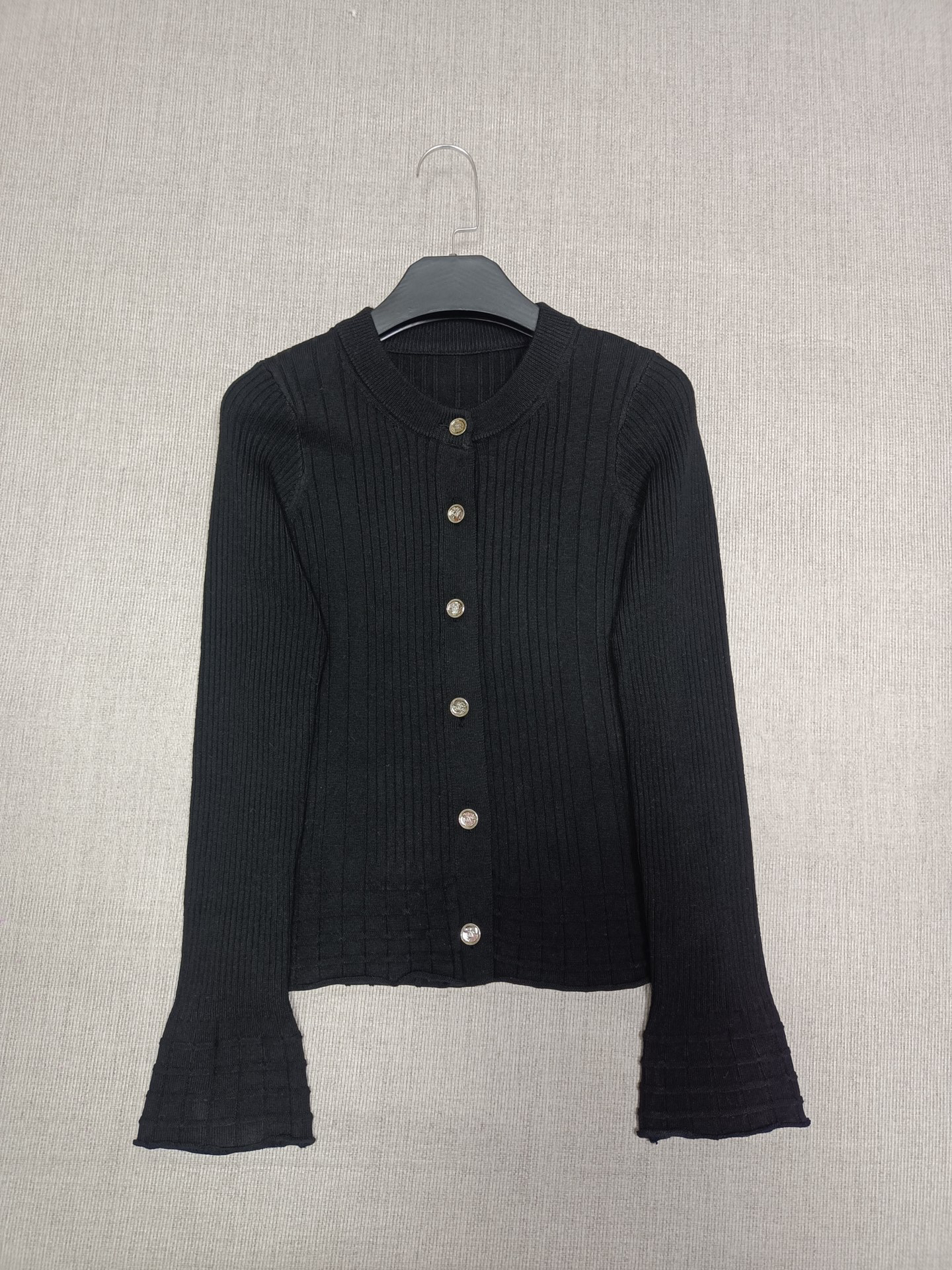 CHANE25SS Slim Fit Knitted Cotton Cardigan