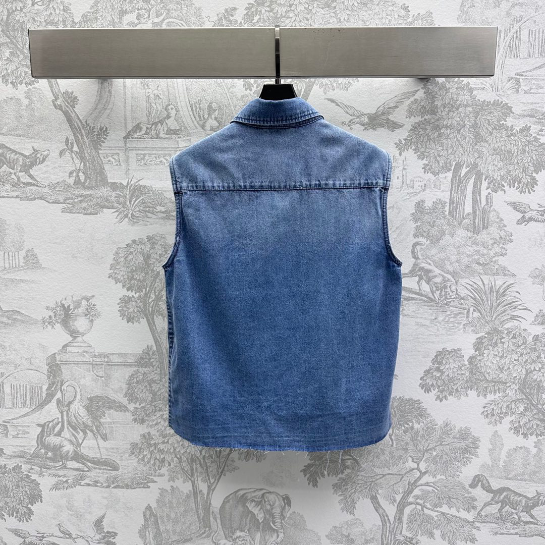 MIU25SS Pocket Denim Vest