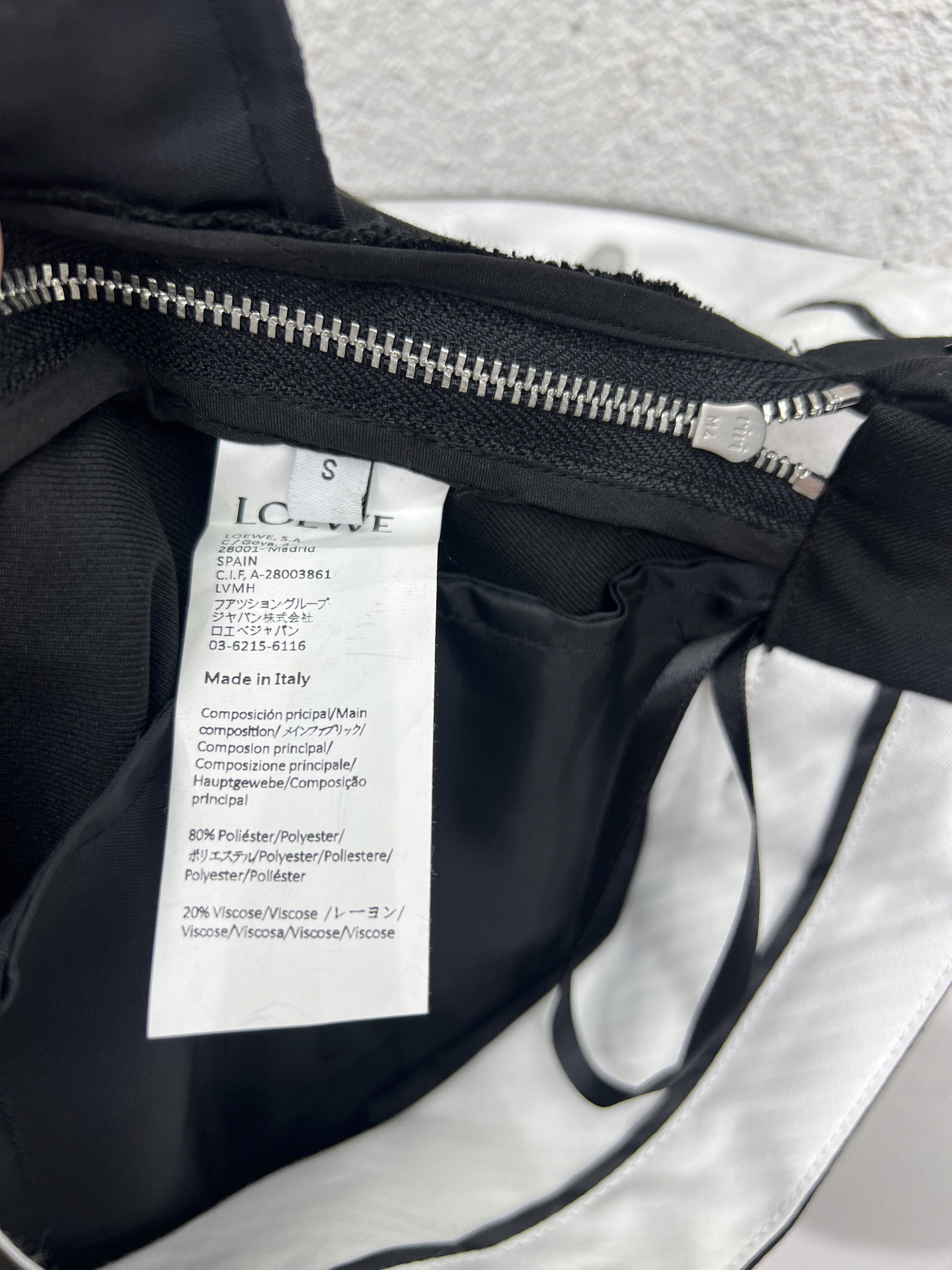 LOE25SS Leather Label Logo Half Skirt