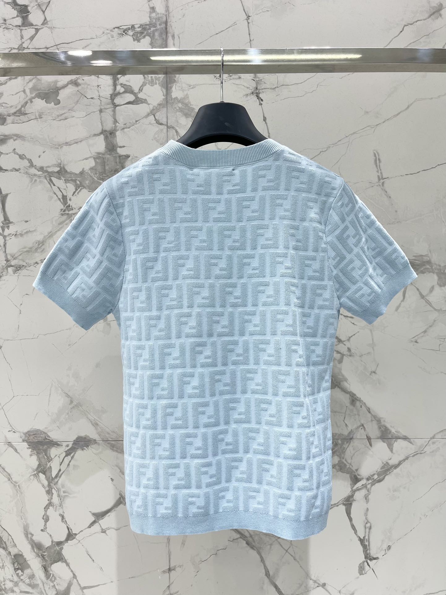 FEND25SS Embossed Letter Logo Knit Top