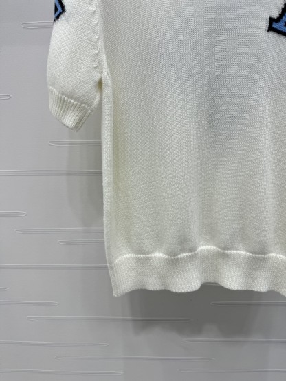 Louis vuit25SS short-sleeve knit in clashing colours