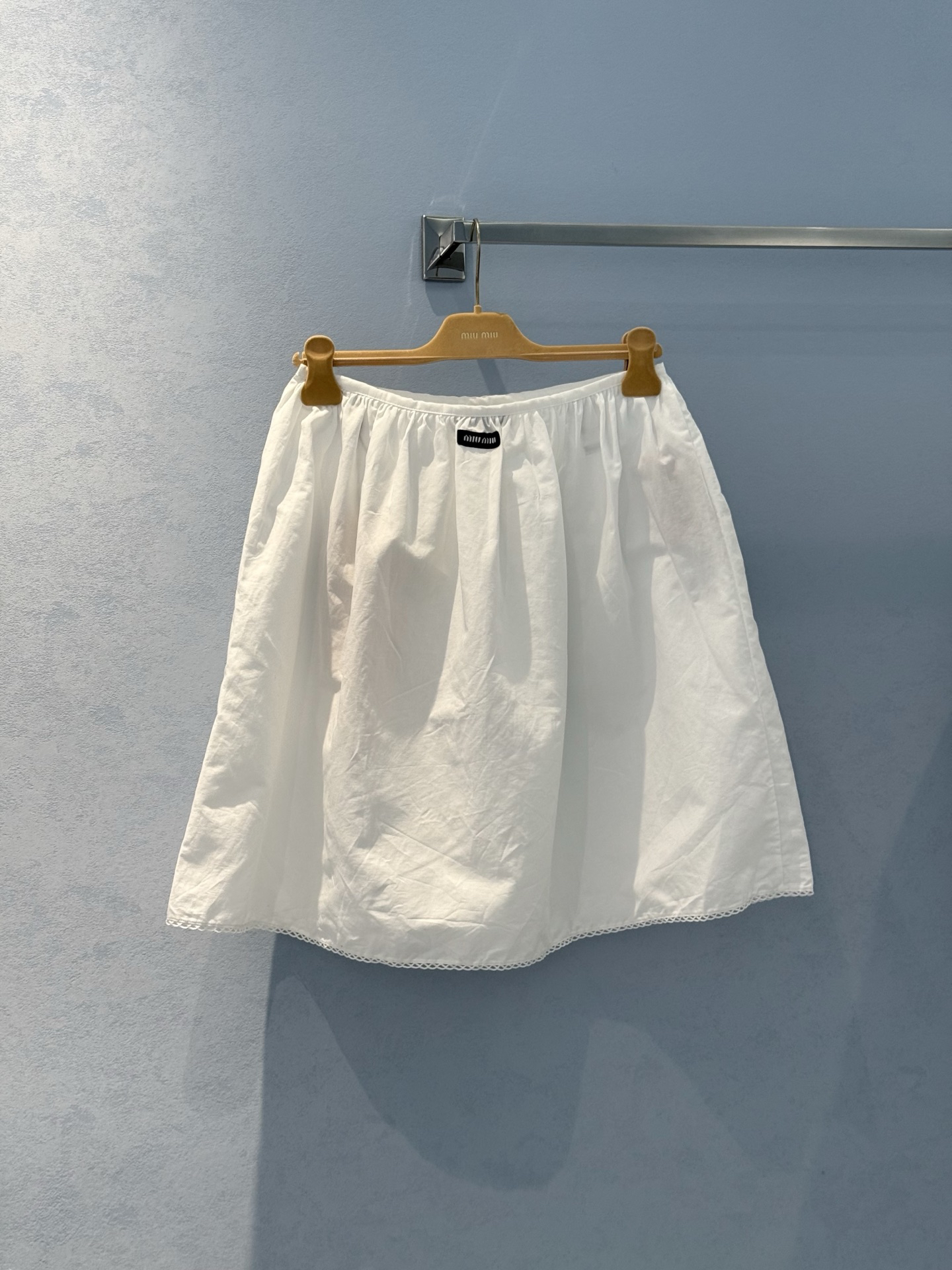 MIU25SS pleated lace bustier skirt