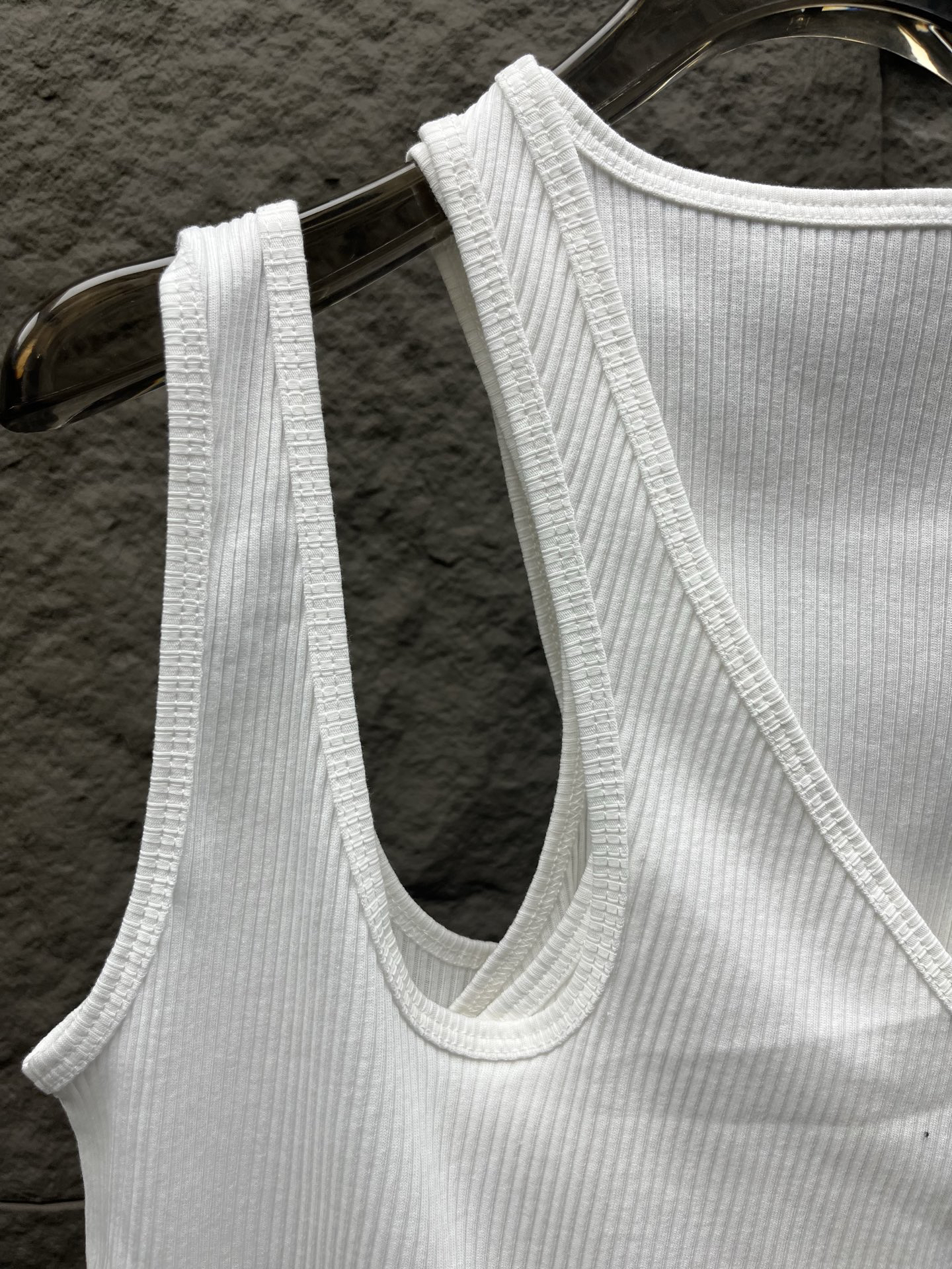 DOR monogrammed embroidered asymmetrical camisole