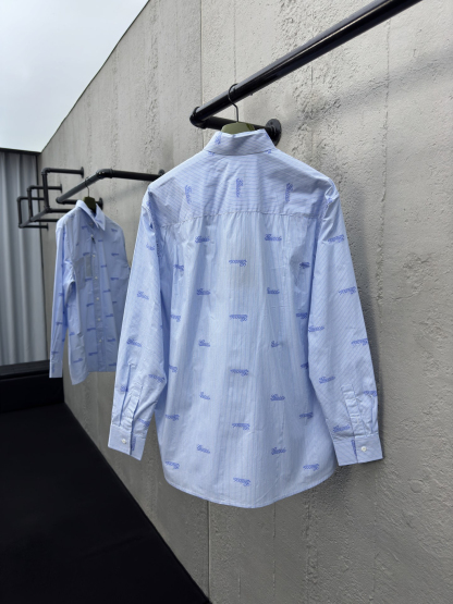 GG Jacquard Embroidered Striped Shirt