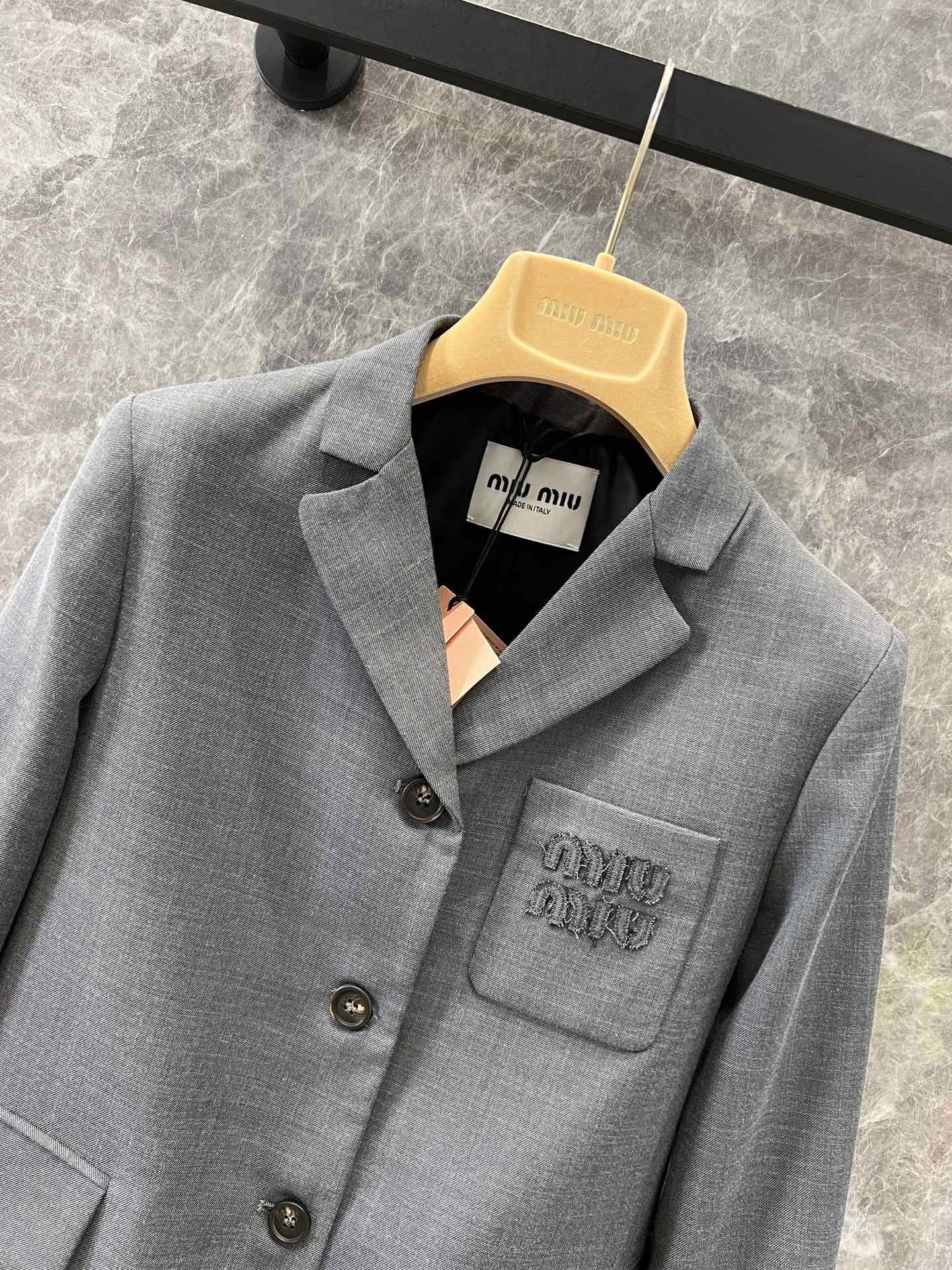 MIU blazer with blue trim