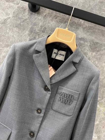 MIU blazer with blue trim