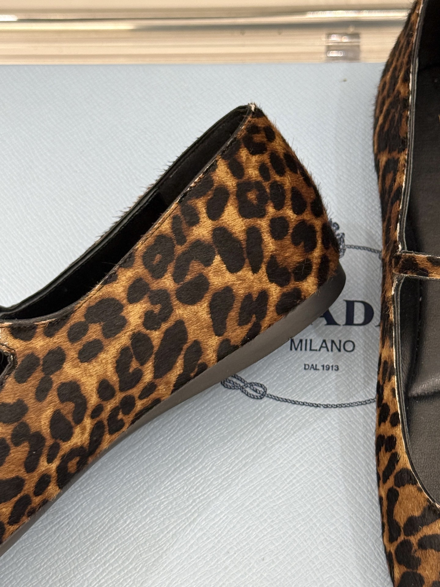 Prad Leopard Studded Shoes
