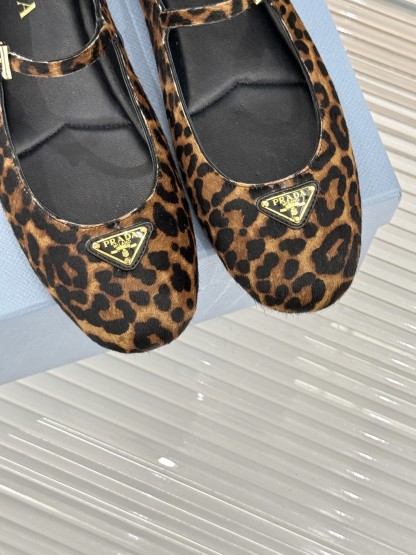 Prad Leopard Studded Shoes