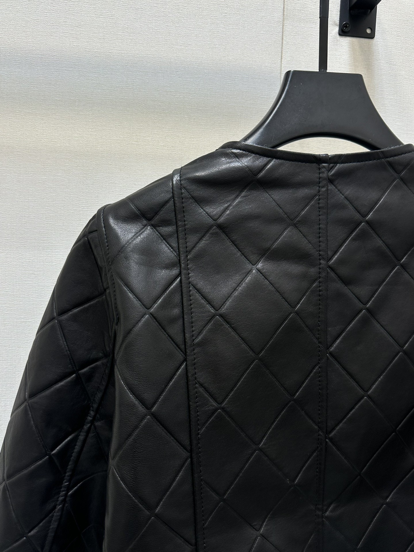 CHNEL Big Stock Black Leather Jacket