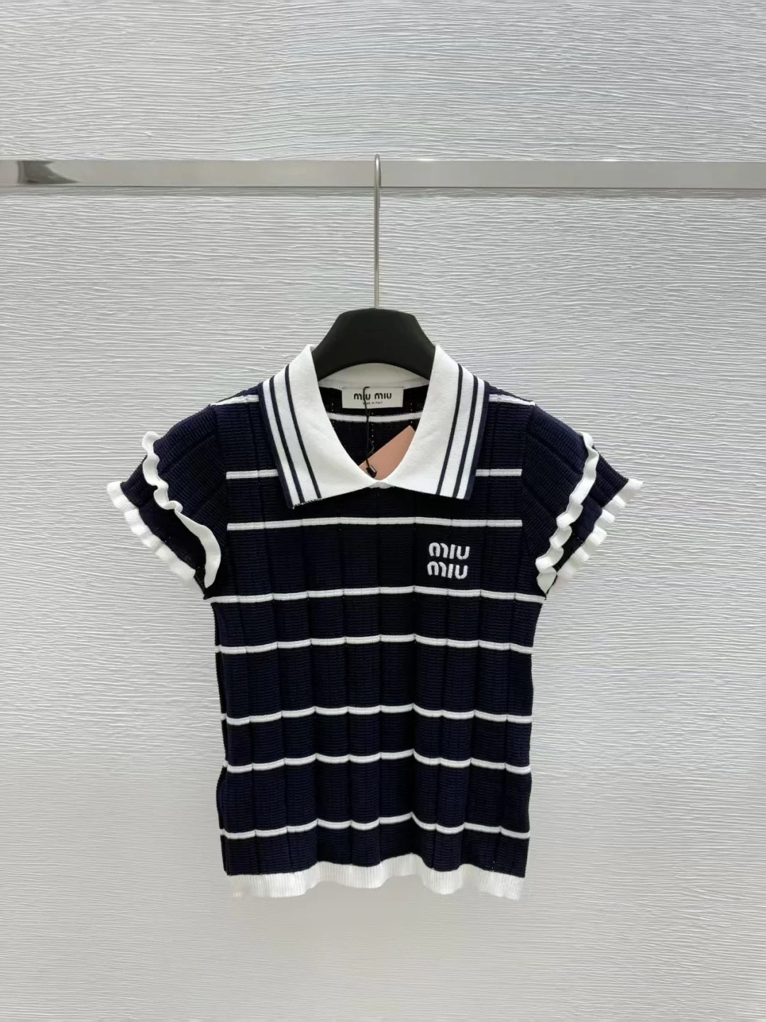 MIU25SS Embroidered Logo Short Sleeve T-Shirt