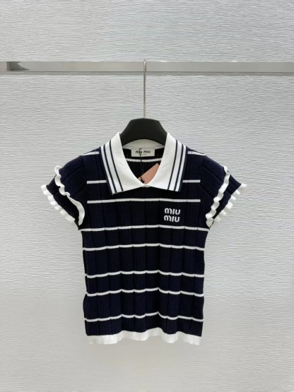 MIU25SS Embroidered Logo Short Sleeve T-Shirt