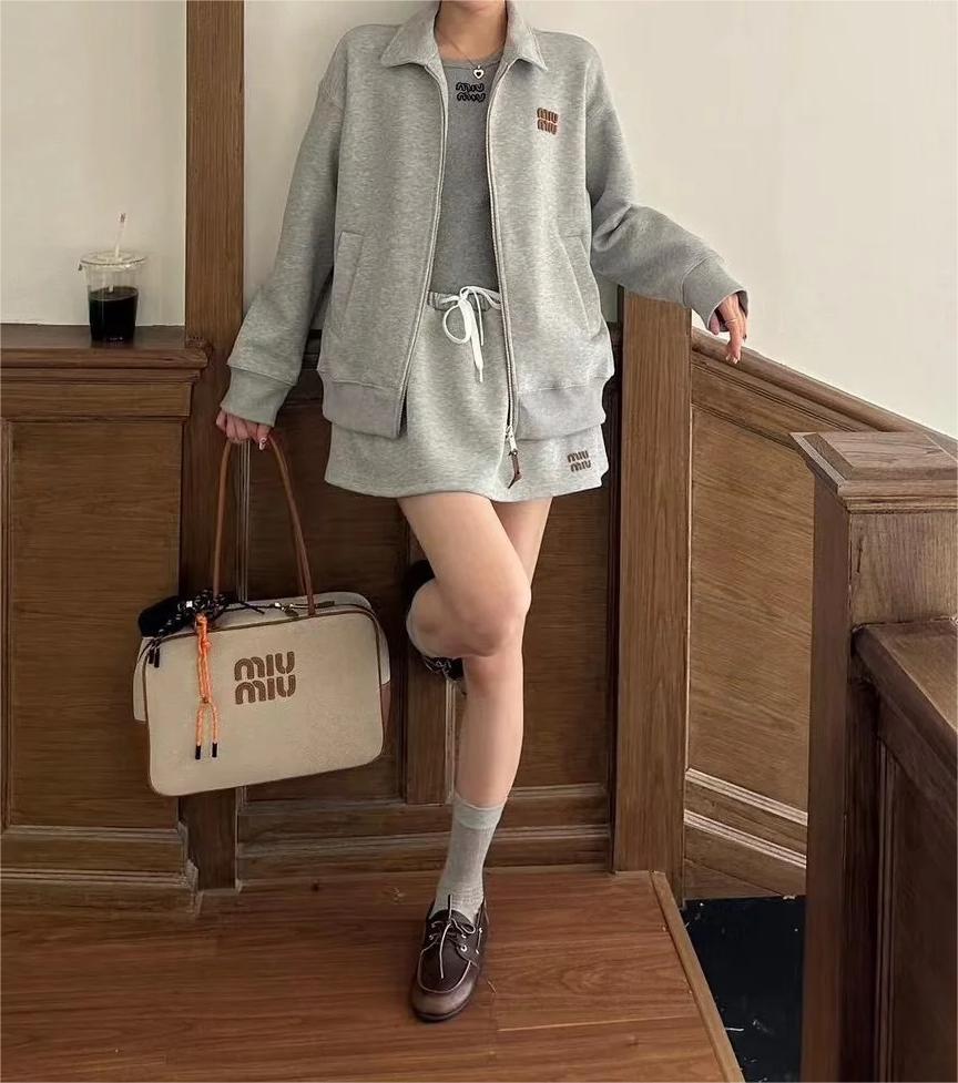 MIU Grey Space Cotton Jacket