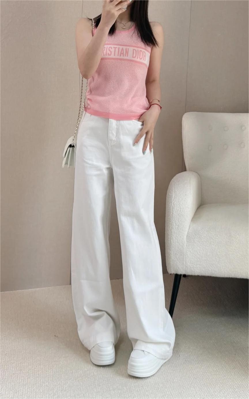 DIO25SS Crew Neck Colour Block Letter Knit Vest