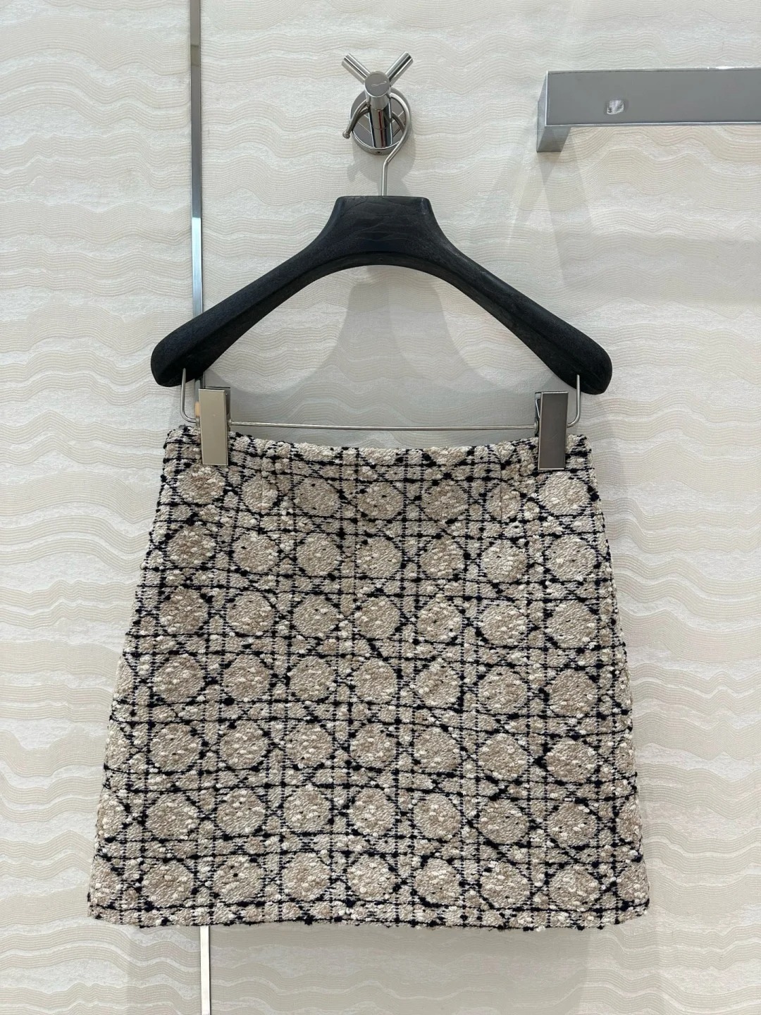 DIO Knitted Rattan Plaid Temperament Half-body Skirt