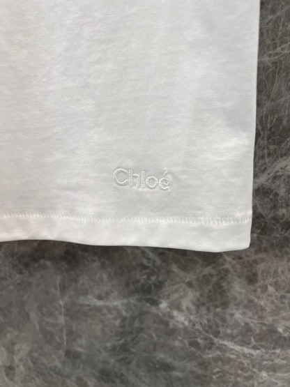 CHLO25SS White Snake Print Crew Neck T-Shirt