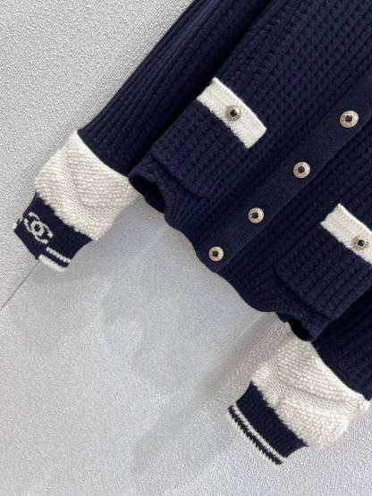 CC 25SS  Ski series black and white color blocked knitting