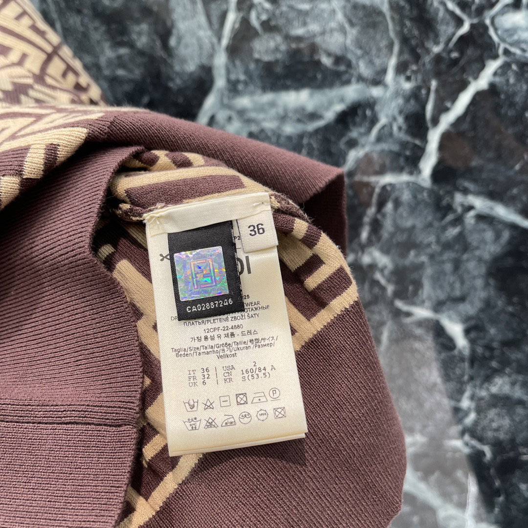 FEND25SS Jacquard Knit Short Sleeve