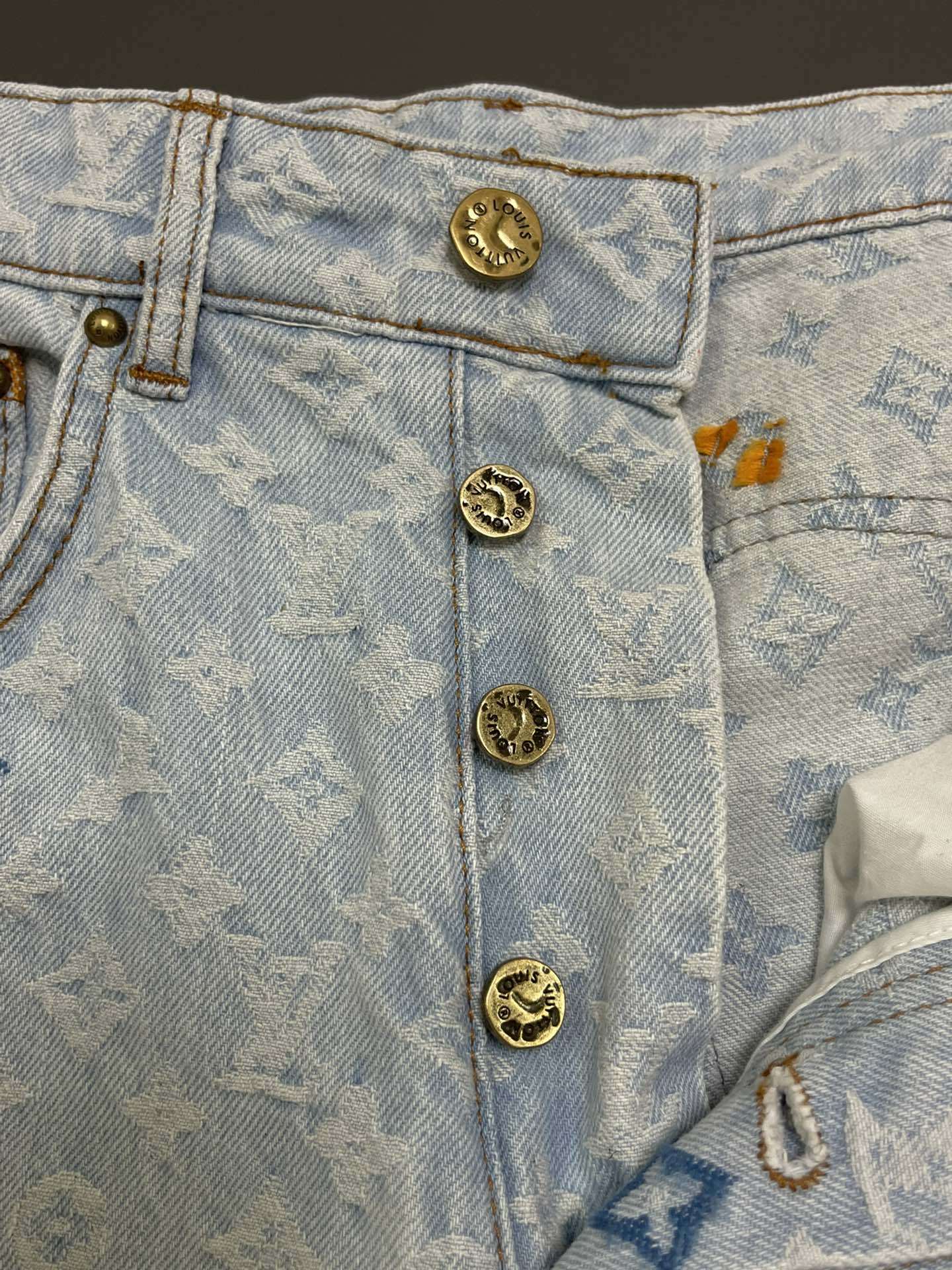 Louis Vuit Co-branded Candy Collection Denim Trousers