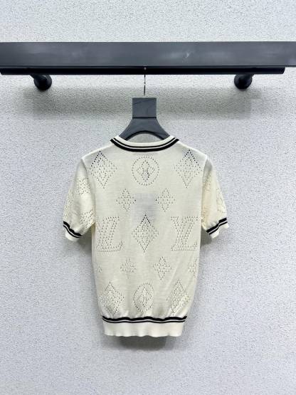 LOUIS VUIT25SS knitted wool short sleeve top