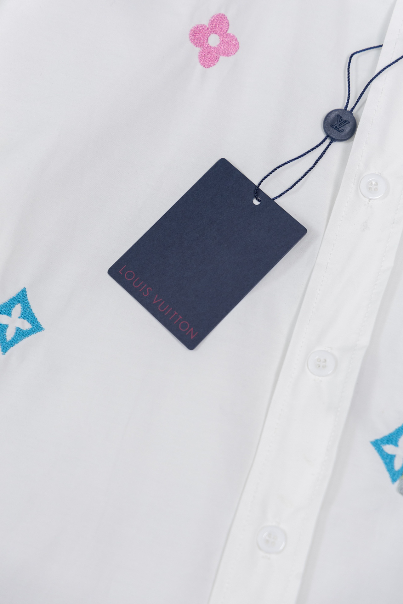 LU Pocket Patch Old Flower Embroidered Shirt Jacket