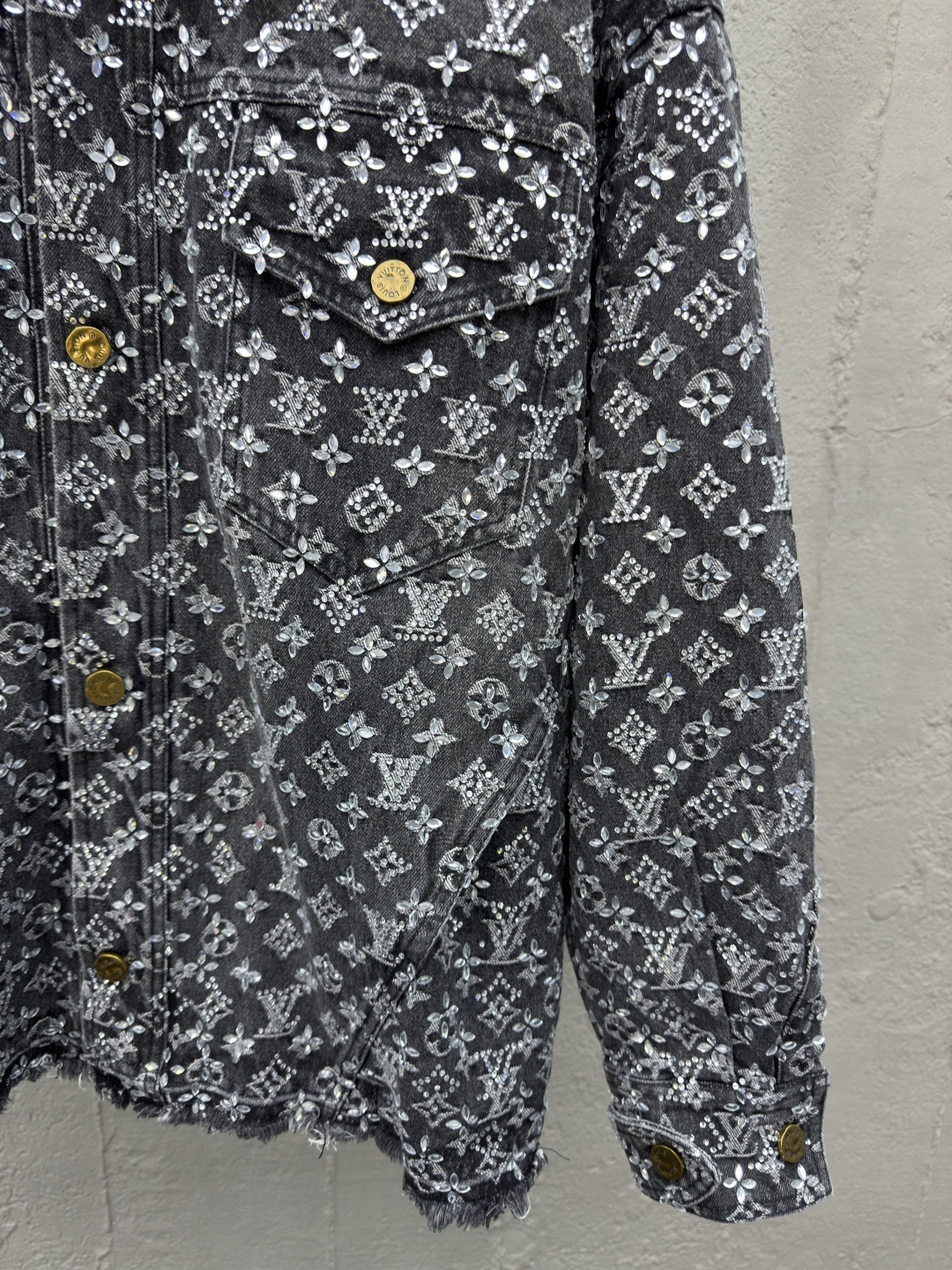 LU Old Flower Full Printed Rhinestone Rawboy Jacket