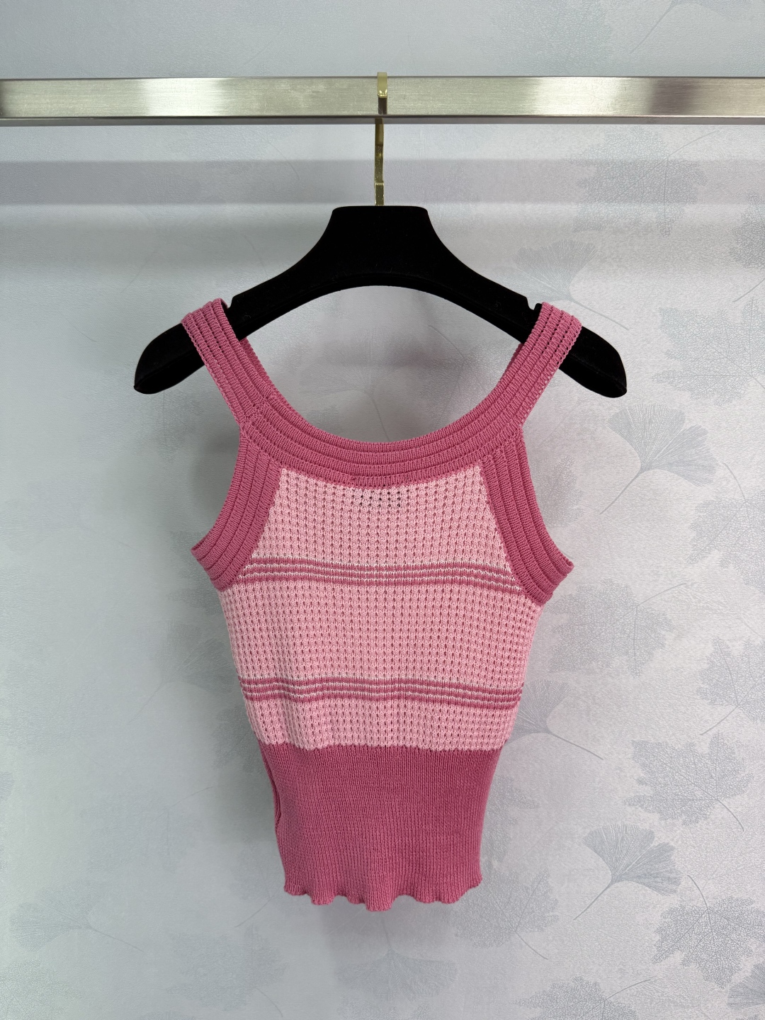 CHANE25SS Knit Crew Neck Cami Tank Top