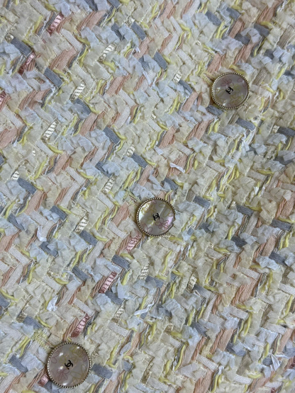 CHANE25SS yellow tweed vest