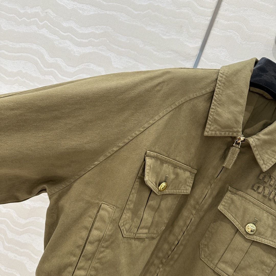 MIU Lapel Baseball Jacket