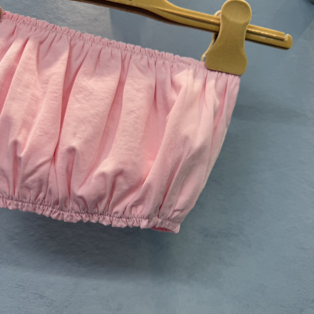 MIU monogrammed embroidered bustier