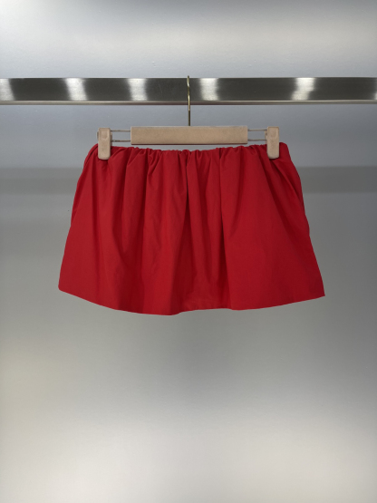 MIU25SS Puffy Tight Waist Ultra Short Half Skirt