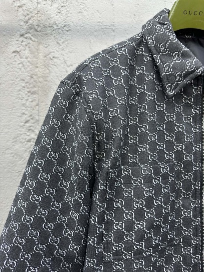 GG Printed Zipper Jacket