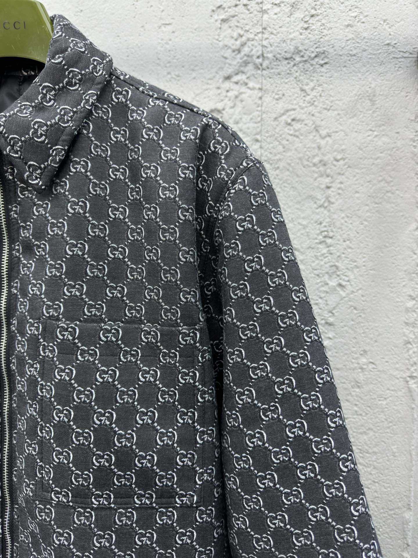 GG Printed Zipper Jacket