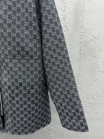 GG Printed Zipper Jacket