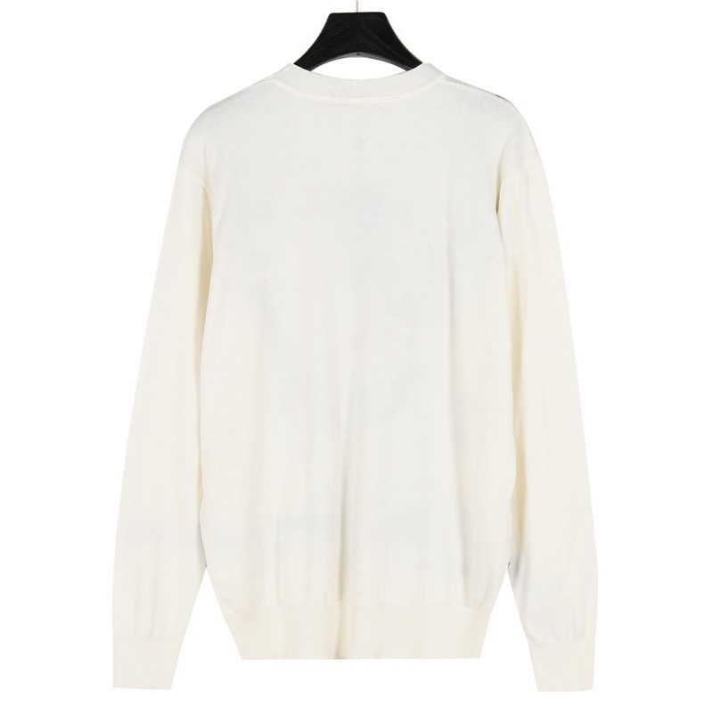 1V Mixed Dye Abstract Print Long Sleeve Knit Sweater