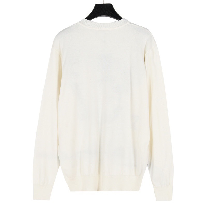 1V Mixed Dye Abstract Print Long Sleeve Knit Sweater