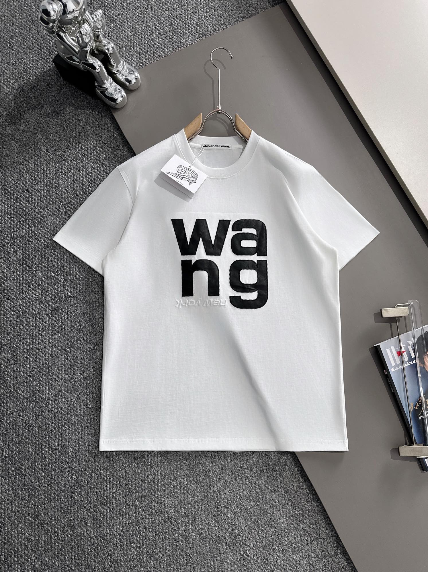 WANG short-sleeved shirt