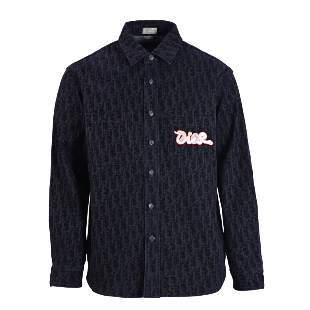 DIA  Printed denim long sleeved shirt