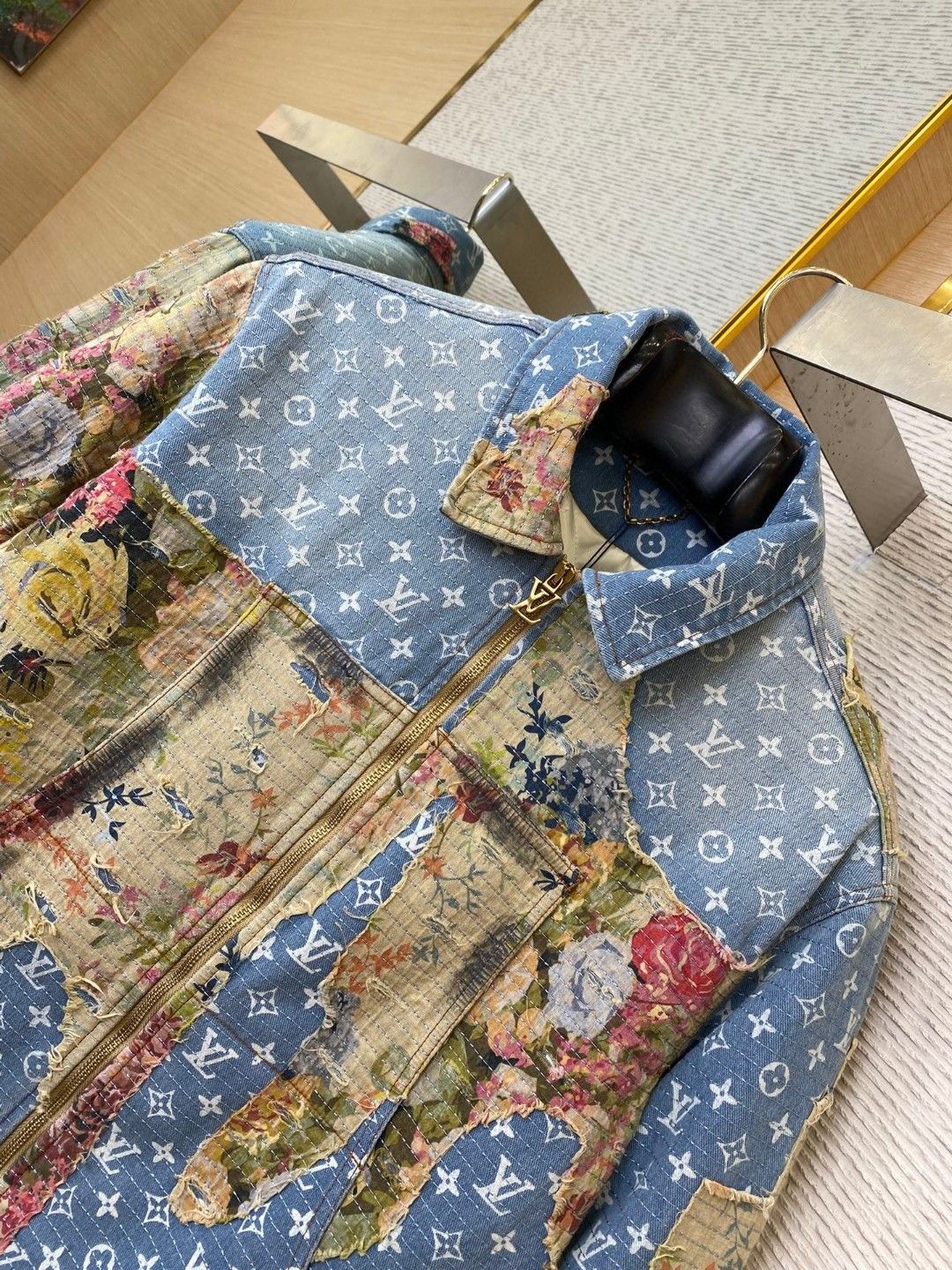 1V Tie dye denim jacket