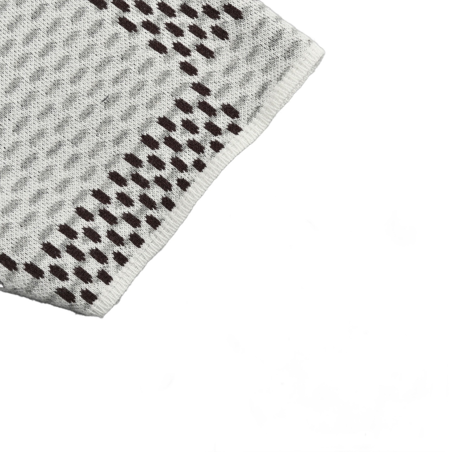 1V Checkered Knitted T-shirt