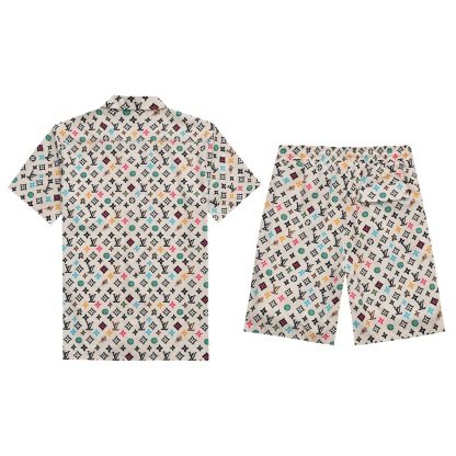 1V Colorful Full Print Short Sleeve Set