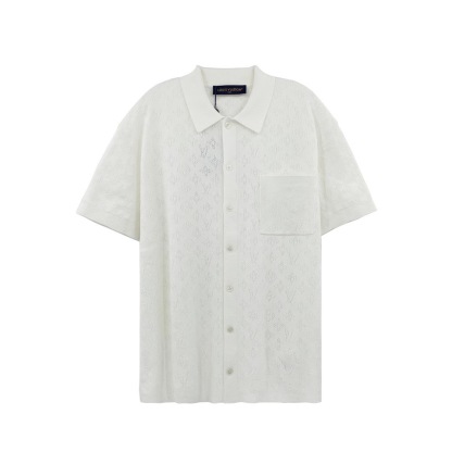 1V Football star's same knit dark flower hollow short sleeved cardigan