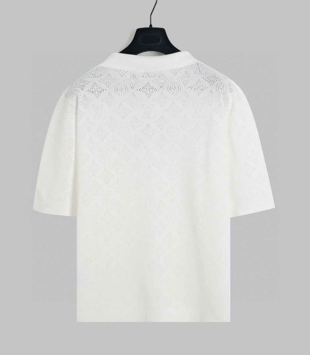 1V Football star's same knit dark flower hollow short sleeved cardigan