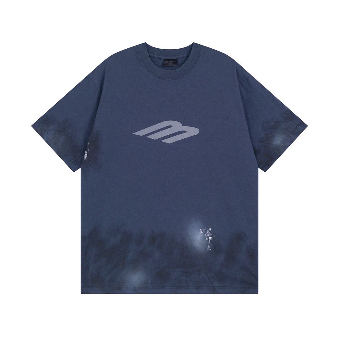 BA Football star's gradient printed short sleeved T-shirt