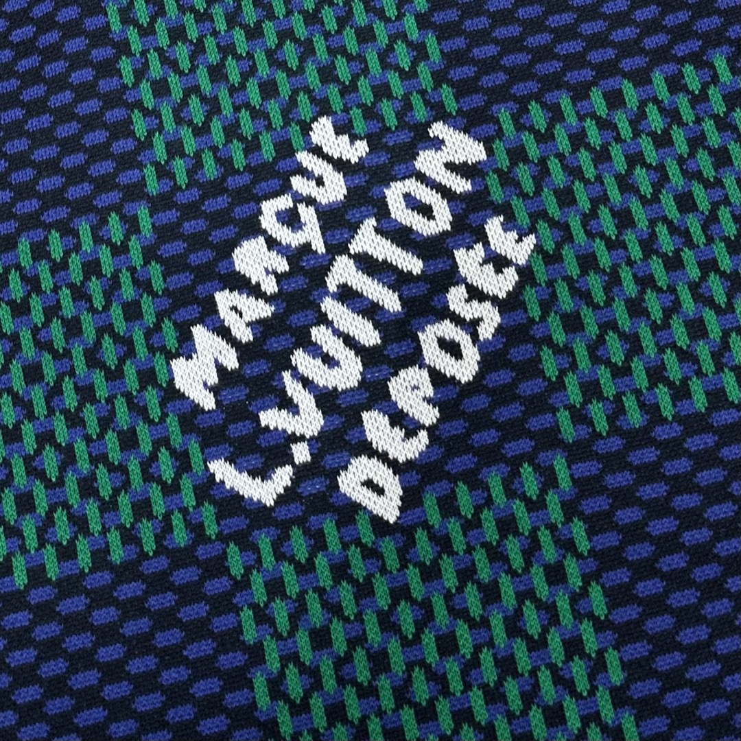 1V Checkered Knitted T-shirt