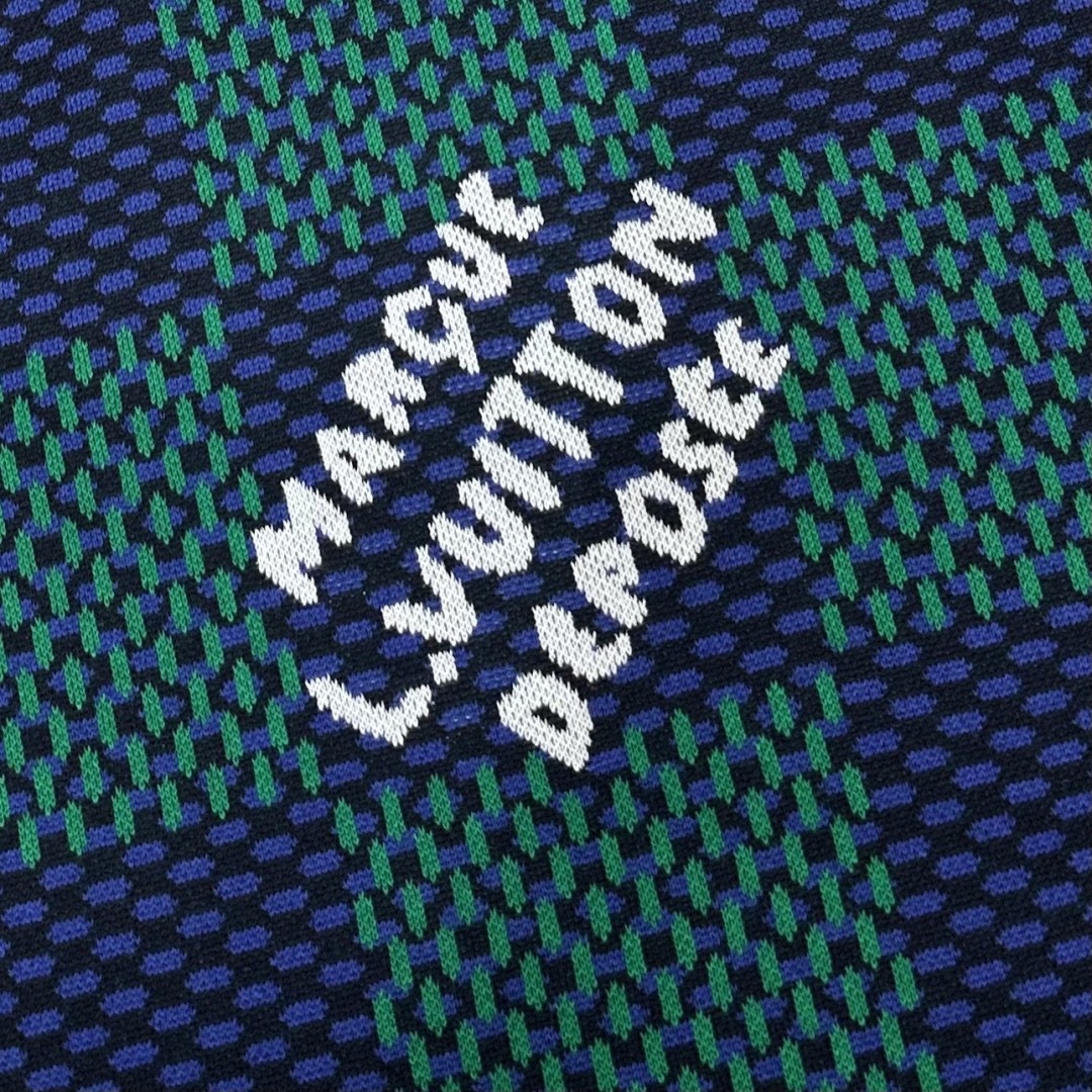 1V Checkered Knitted T-shirt