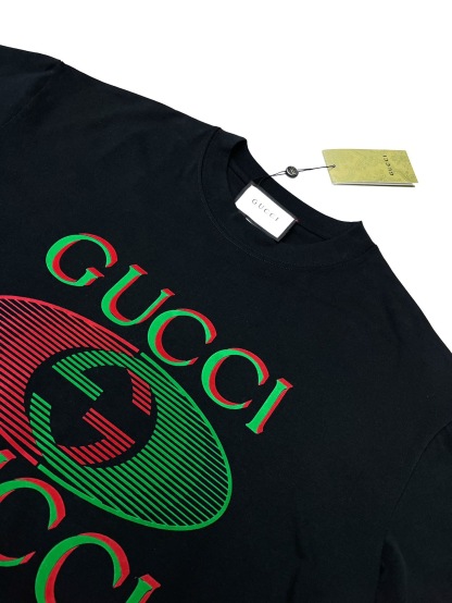 GG 25SS Color blocked large logo printed T-shirt