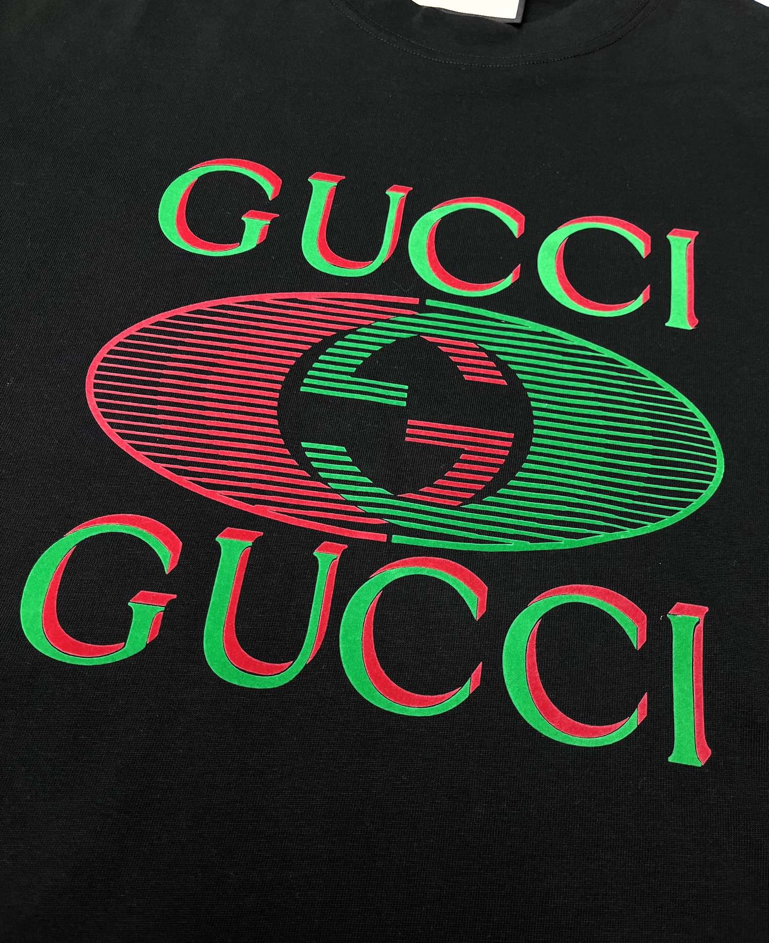 GG 25SS Color blocked large logo printed T-shirt