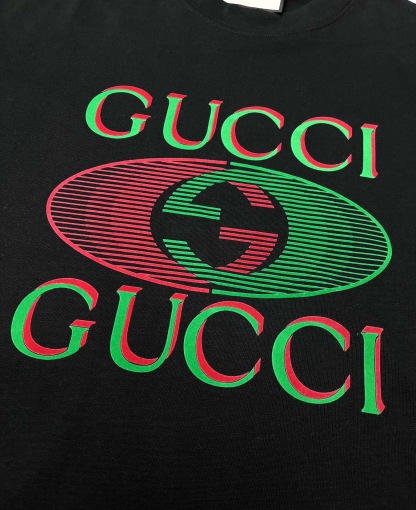 GG 25SS Color blocked large logo printed T-shirt