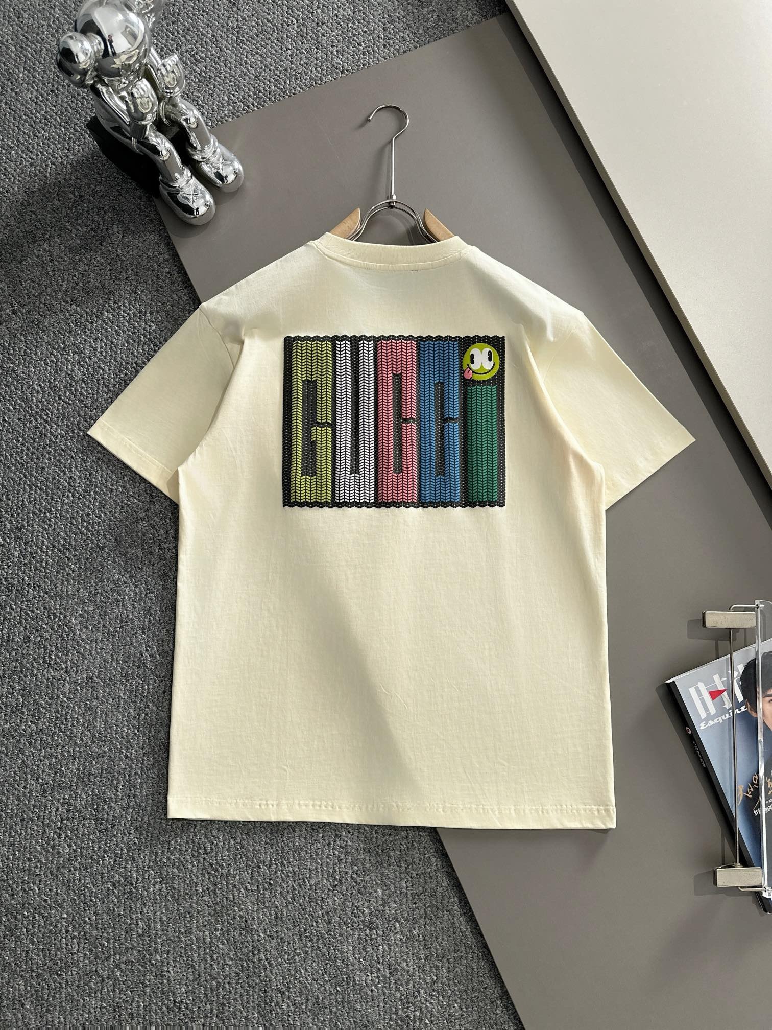 GG Colorful letter logo short sleeved T-shirt
