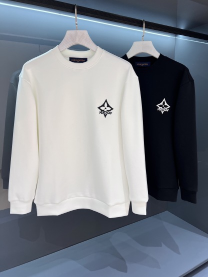 1V Small logo embroidered long sleeved round neck sweatshirt